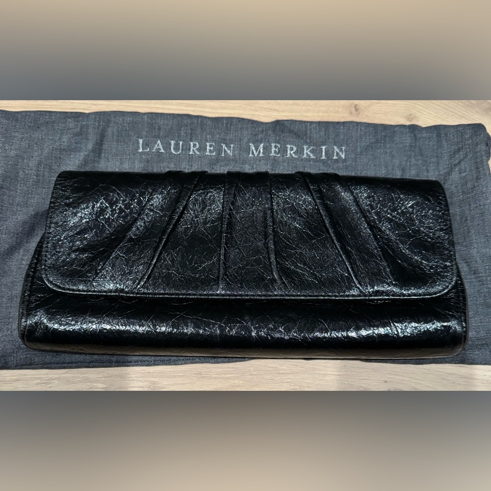 Lauren Merkin Black Clutch Purse